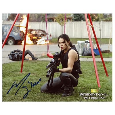 Michelle Rodriguez Autographed Resident Evil 8x10 Retribution Photo