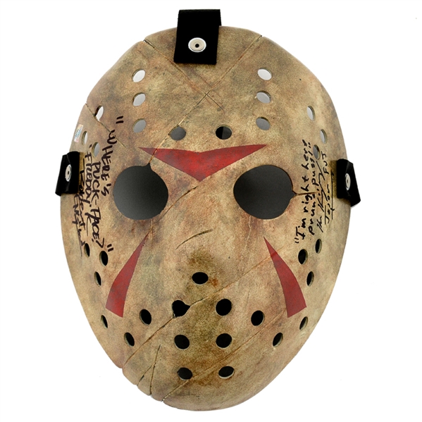 Robert England, Ken Kirzinger Autographed Freddy v. Jason 1:1 Scale Prop Replica Mask with Rare Inscriptions * ONLY ONE!