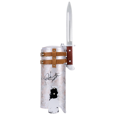 Michael Rooker Autographed The Walking Dead Merle Knife with Merle Inscription Hand Prop Replica 