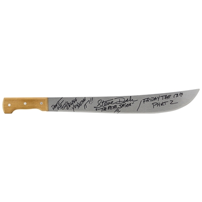 Steve Dash Autographed Friday the 13th 18" Machete with Multiple Inscriptions * ONLY ONE!