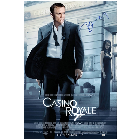 Daniel Craig Autographed James Bond Casino Royale Original Single Sided 27x40 Movie Poster