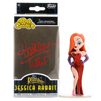 Kathleen Turner Autographed Funko Rock Candy Who Framed Roger Rabbit Jessica Rabbit Figure * ONLY ONE!