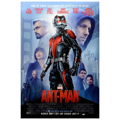 Paul Rudd Autographed Ant-Man Original Double Sided 27x40 Movie Poster 