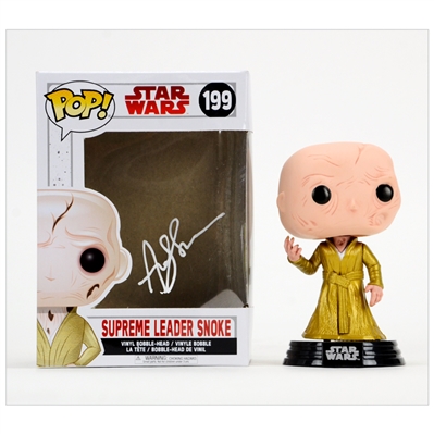 Andy Serkis Autographed Star Wars The Last Jedi Supreme Leader Snoke POP Vinyl 199