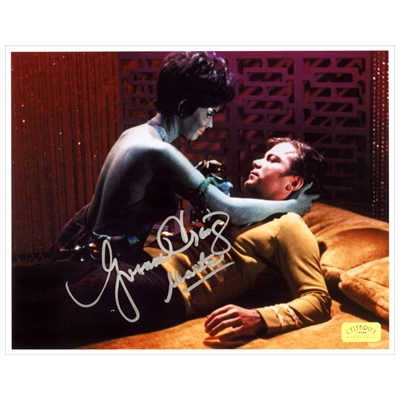 Yvonne Craig Autographed Marta and Captain Kirk 8x10 Photo