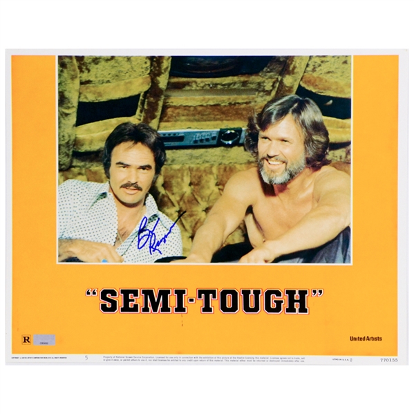 Burt Reynolds Autographed Original 1977 11x14 Semi-Tough Lobby Card C