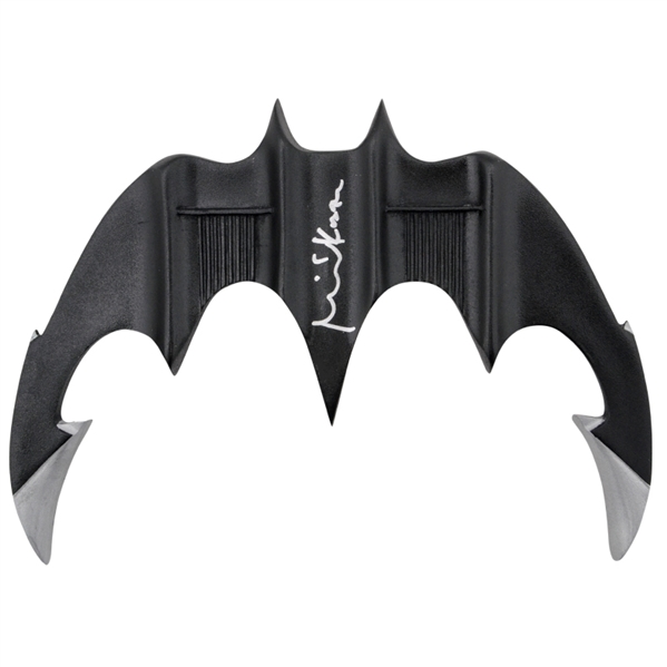 Michael Keaton Autographed 1989 Batman 1:1 Scale Batarang with Custom Display Case