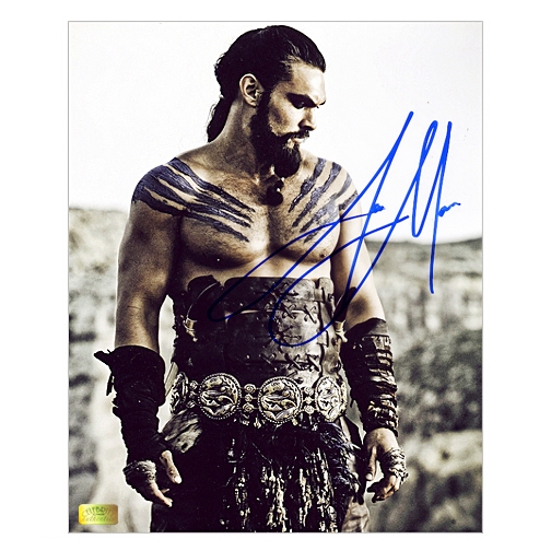 Jason Momoa Autographed Khal Drogo Dothraki Warrior 8x10 Photo