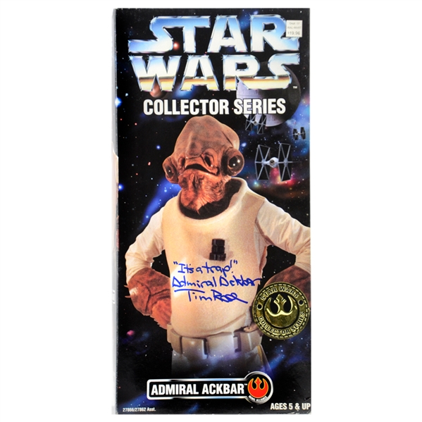 Tim Rose Autographed Star Wars Collector Series Admiral Ackbar 12 Inch Action Figure 