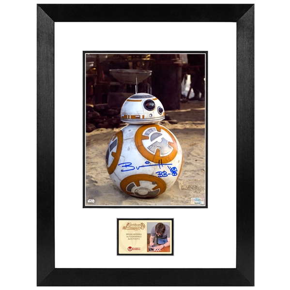 Brian Herring Autographed Star Wars: The Force Awakens BB-8 8×10 Framed Photo w/ BB-8 Inscription