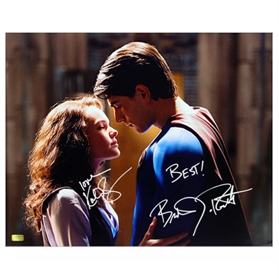 Brandon Routh and Kate Bosworth Autographed Superman Returns Embrace 16x20 Photo