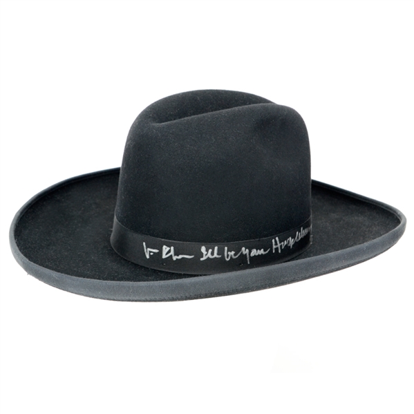 Val Kilmer Autographed Tombstone Doc Holliday Fedora with I’ll Be Your Huckleberry Inscription * FINAL ONE