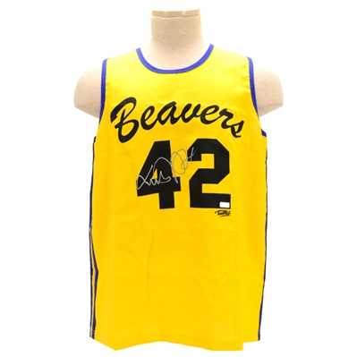 Michael J. Fox Autographed Teen Wolf Beavers Basketball Jersey