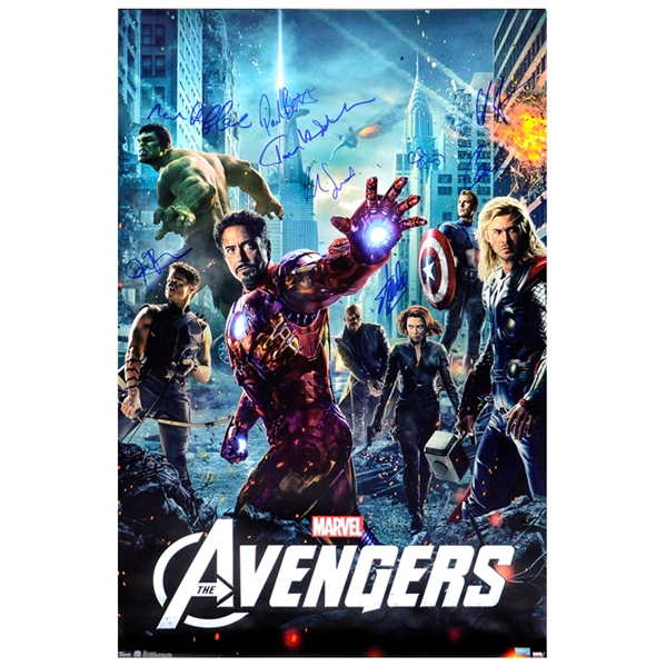 2012 Avengers Cast Autographed 24x36 Movie Poster * Hemsworth, Gregg, Ruffalo, Evans, Hiddleston, Renner, Bettany, Smulders, Lee