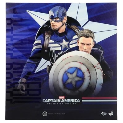 Chris Evans Autographed Hot Toys Captain America and Steve Rogers 1/6 Figures * LAST ONE!