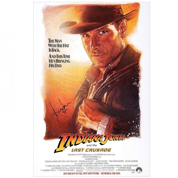 Harrison Ford Autographed Indiana Jones and the Last Crusade 27×40 Poster