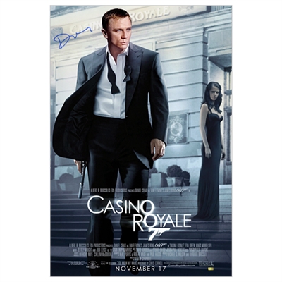 Daniel Craig Autographed James Bond Casino Royale Original Single Sided 27x40 Movie Poster