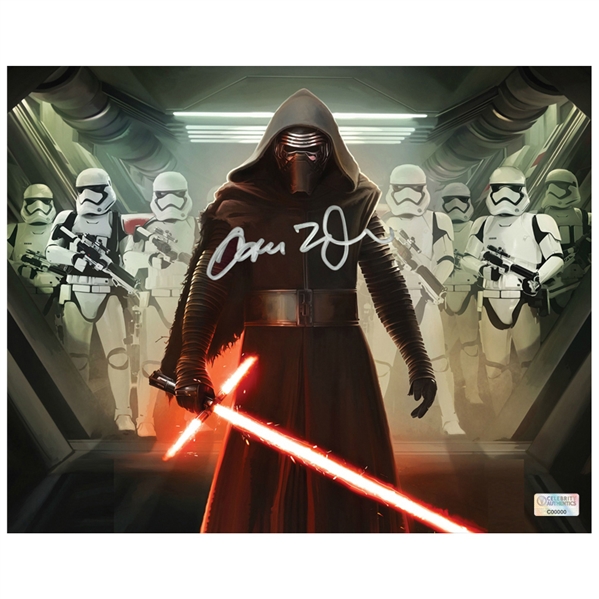 Adam Driver Autographed Star Wars: The Force Awakens 8×10 Kylo Ren First Order Commander Photo