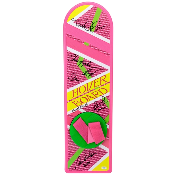 Michael J. Fox, Christopher Lloyd, Thomas Wilson, Lea Thompson, Bob Gale Autographed Back to the Future Part II Screen Accurate Hoverboard