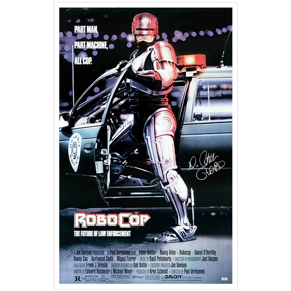 Peter Weller Autographed RoboCop 24x36 Movie Poster w/ Robo Inscription