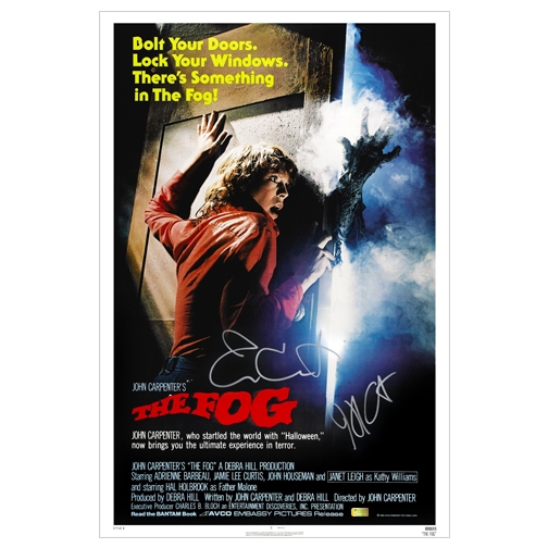 Jamie Lee Curtis and John Carpenter Autographed 16×24 The Fog Poster