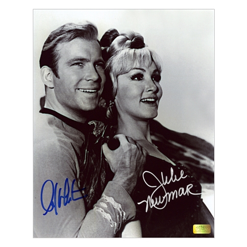 William Shatner and Julie Newmar Autographed 8×10 Star Trek Photo