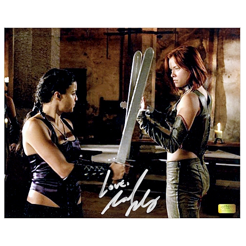 Michelle Rodriguez Autographed Bloodrayne 8×10 Katarin and Rayne Photo