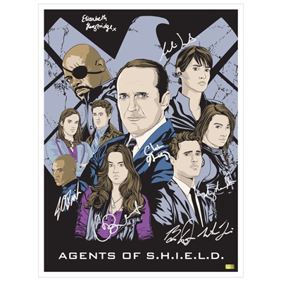 Agents of S.H.I.E.L.D. Cast Autographed 18×24 Silver Screen Edition Print