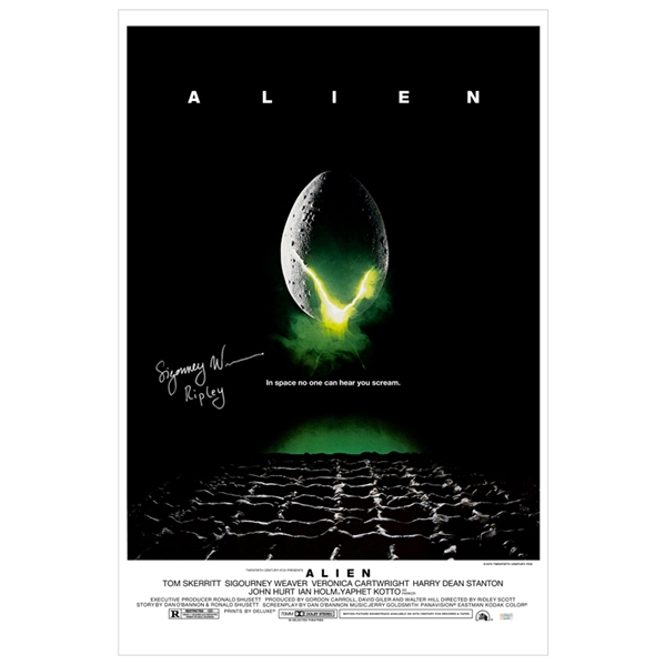 Sigourney Weaver Autographed Alien 27x40 Single-Sided Movie Poster