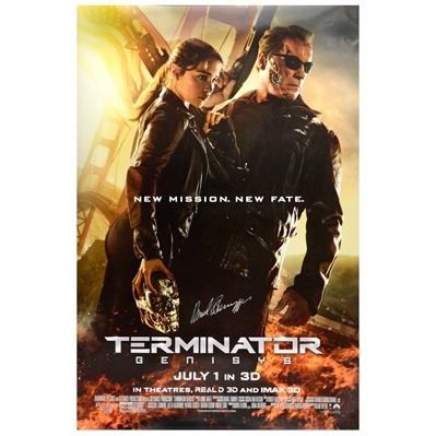 Arnold Schwarzenegger Autographed Terminator Genisys Original 27x40 Double-Sided Movie Poster * LAST ONE!