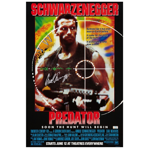 Arnold Schwarzenegger Autographed Predator 16x24 Movie Poster