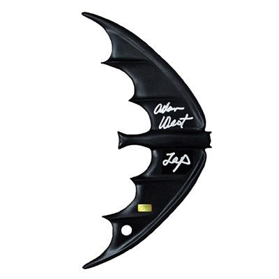 Adam West Autographed Batman Black Batarang with ‘Zap’ Inscription