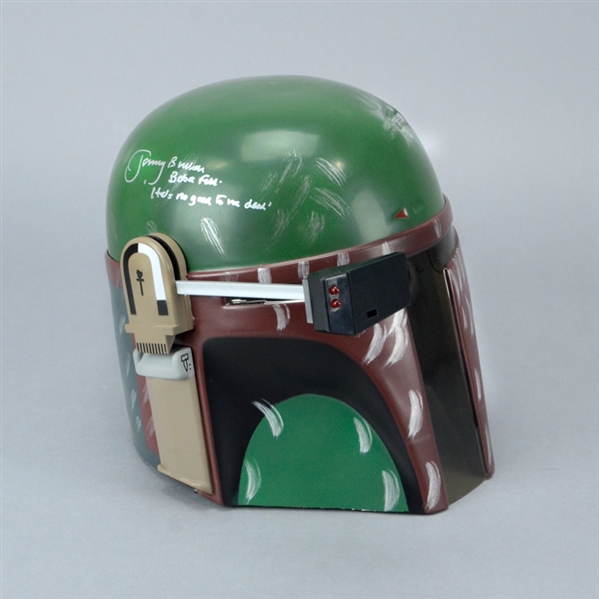 Jeremy Bulloch Autographed Star Wars 1:1 Scale Boba Fett Helmet with Hes No Good To Me Dead Inscription