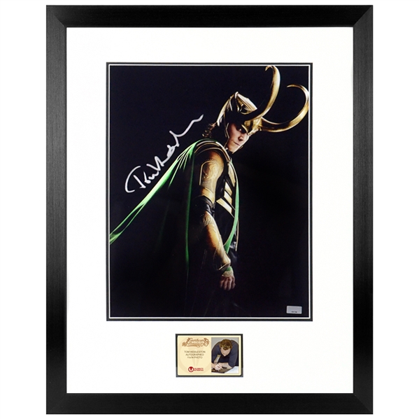 Tom Hiddleston Autographed Avengers Loki 11x14 Framed Photo