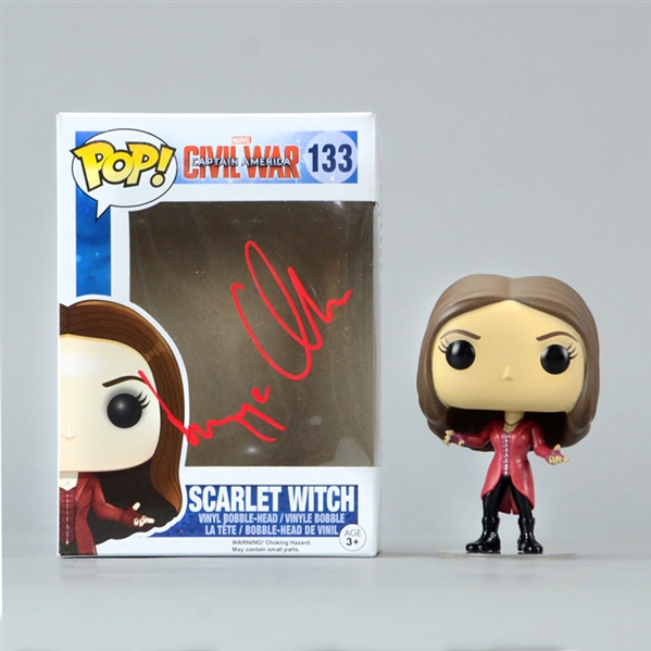 Elizabeth Olsen Autographed Captain America: Civil War Scarlet Witch POP Vinyl Figure #133