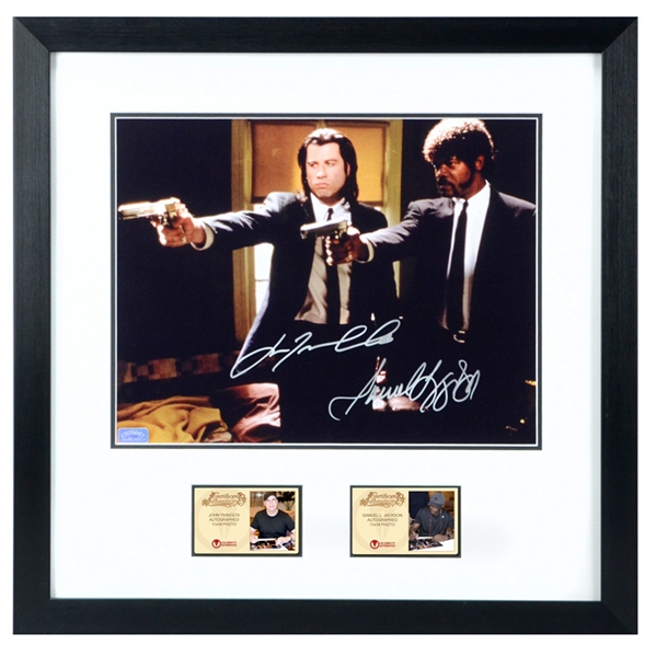 Samuel L. Jackson and John Travolta Autographed Pulp Fiction 11×14 Hitmen Framed Photo