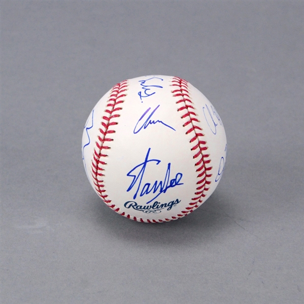 Chris Evans, Chris Hemsworth, Mark Ruffalo, Paul Rudd, Jeremy Renner, Clark Gregg, Cobie Smulders and Stan Lee Autographed Official MLB Baseball