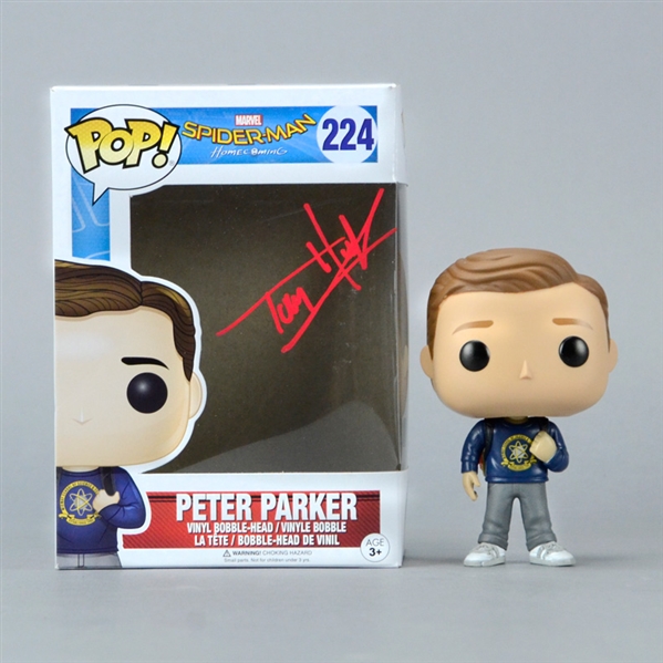 Tom Holland Autographed Spider-Man: Homecoming Peter Parker POP Vinyl Figure #224