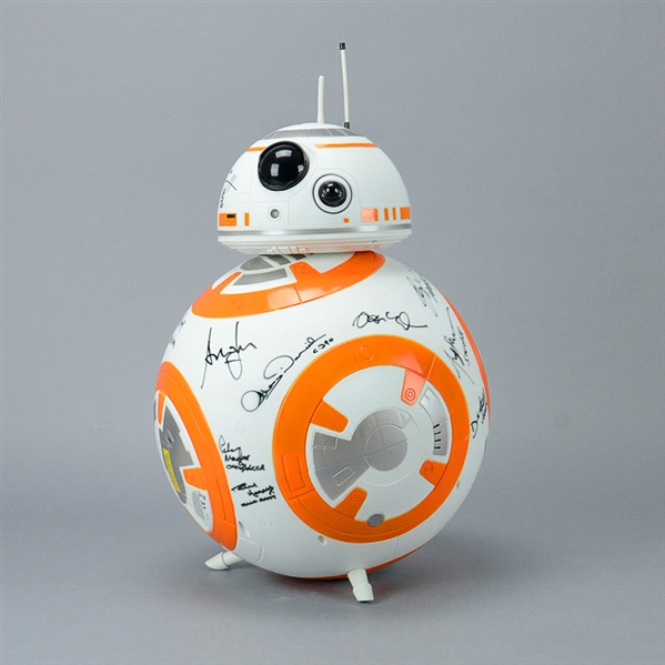 Harrison Ford, Mark Hamill, Adam Driver, Star Wars: The Force Awakens Cast Autographed 18" BB-8 Droid