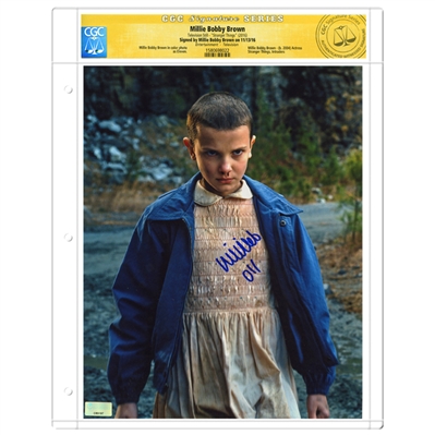 Millie Bobby Brown Autographed Stranger Things Eleven 8x10 Photo * CGC Signature Series