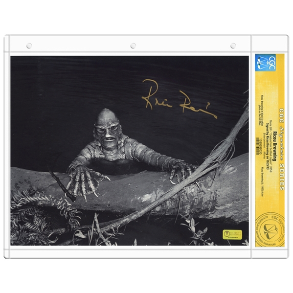 Ricou Browning Autographed Creature from the Black Lagoon Gill Man 8x10 Photo * CGC Signature Series