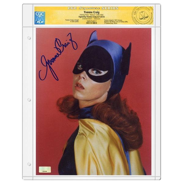 Yvonne Craig Autographed 1966 Batman Batgirl 8x10 Photo * CGC Signature Series