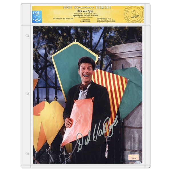 Dick Van Dyke Autographed Marry Poppins 8x10 Lets Go Fly A Kite Photo * CGC Signature Series