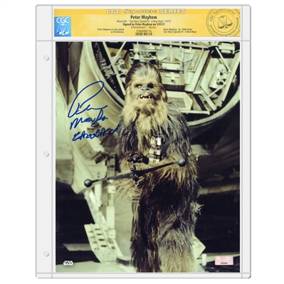 Peter Mayhew Autographed Star Wars A New Hope Chewbacca 8x10 Photo * CGC Signature Series