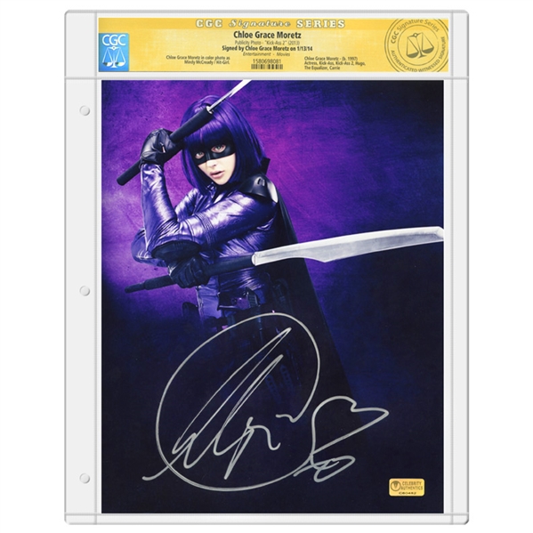 Chloë Grace Moretz Autographed Kick-Ass Hit-Girl 8x10 Photo * CGC Signature Series