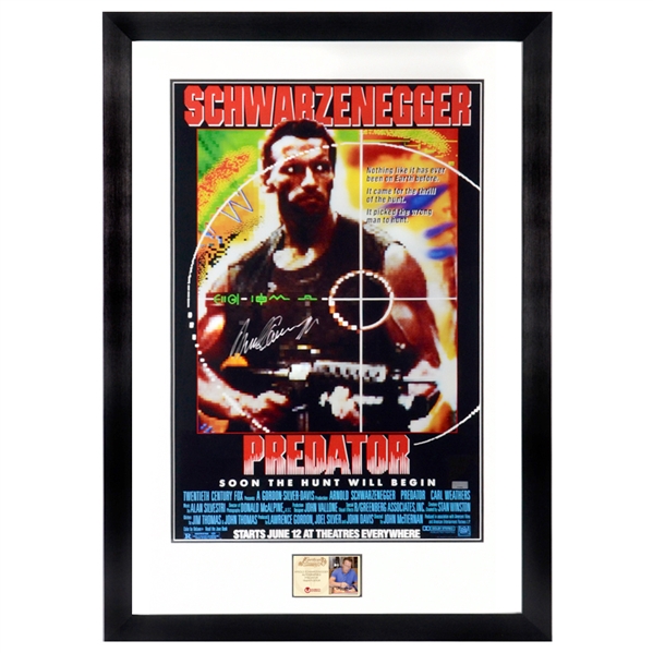 Arnold Schwarzenegger Autographed Predator 16x24 Framed Movie Poster