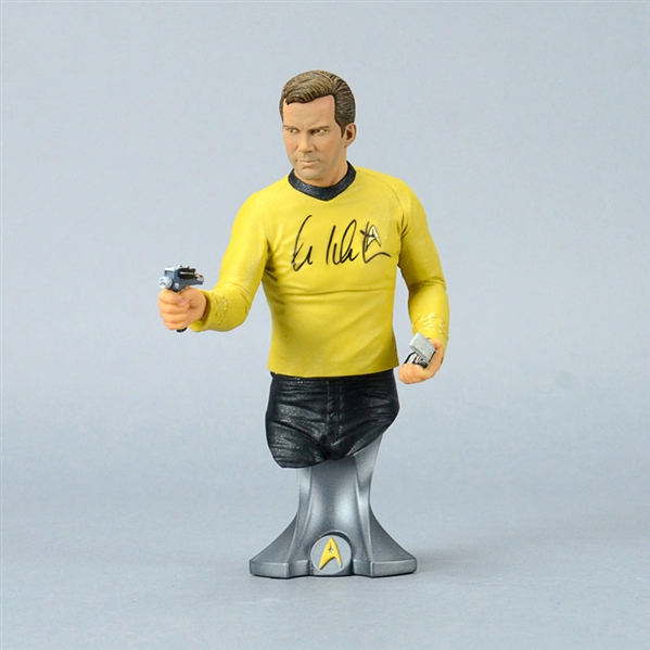 William Shatner Autographed Star Trek Captain James T Kirk Three-Quarter Length Mini Bust