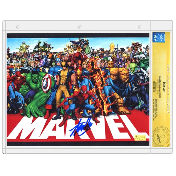 Stan Lee Autographed Marvel Heroes 8x10 Photo * CGC Signature Series