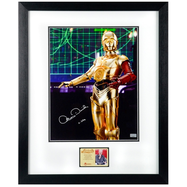 Anthony Daniels Autographed Star Wars: The Force Awakens C-3PO 11x14 Framed Metallic Photo