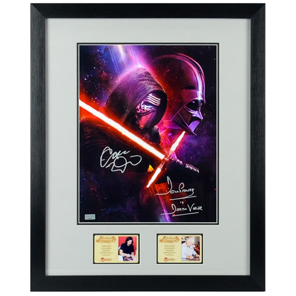 Adam Driver & David Prowse Autographed Darkside Legacy 11x14 Framed Photo